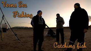 VERNS SEA FISHING | CATCHING FISH AT HORNSEA SOUTH BEACH SEA FISHING UK WITH SHANE AND SCOTT