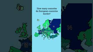 How many countries do European countries border?