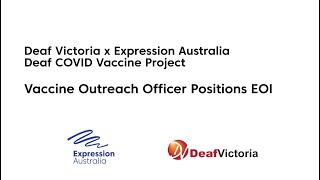 Deaf Victoria x Expression Australia – Deaf COVID Vaccine Program EOI