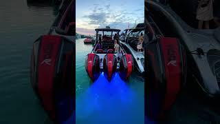 The uptime poker run boat the 38 Renegade with triple 500Rs