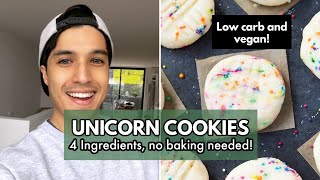 Unicorn Cookies Recipe | 4 Ingredients and NO baking required!