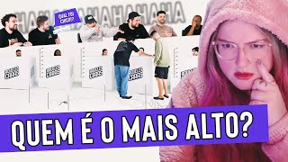 QUEM É O MAIS ALTO? - @canalaquelescaras REACT | Cortes da Bel