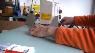 Bernina 950-Leder mit Jeans Nähen test-Leather with jeans sewing test