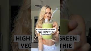 lets meal prep my green high protein smoothie for the week 🌱💚 (easy & quick) #vegan #plantbased