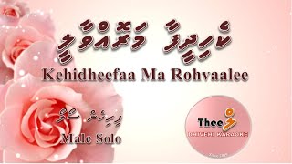 Kehidheefaa ma rohvaalee ( MALE SOLO ) by Theel Dhivehi Karaoke lava track