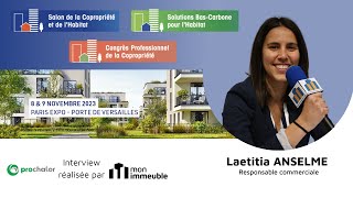 PROCHALOR : Interview de Laetitia ANSELME Responsable commerciale au salon de la copropriété