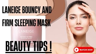 Amazoncom LANEIGE Bouncy and Firm Sleeping Mask Revitalize Smooth Peony  Collagen Complex Barrier Bo