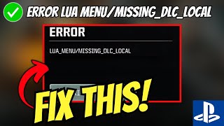 Fix Call of Duty Black Ops Error LUA MENU MISSING DLC LOCAL On PS5