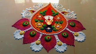 Diwali rangoli/swastik rangoli/Laxmi Charan rangoli/Navaratri rangoli/Easy rangoli/diwalimuggulu