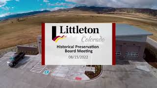 Historical Preservation Board - Regular Meeting - 08/15/2022