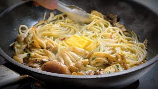 キノコの美味しさに感動する！【ガーリックバターのパスタ】プロはこうする美味しい方程式