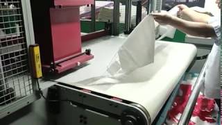 Auto feeding by  belt  traveling head cutting machine for liner fabric of bags or wallet