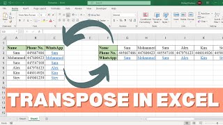 How to Transpose Columns Into Rows in Excel | Change Column Heading to Row Heading in MS Excel