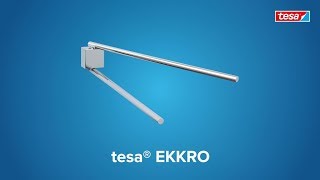 How to use the angular, chromed tesa® Ekkro towel holder