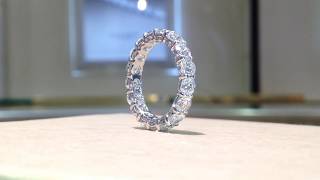 3.00 Carat DEF VS1- VS2 Natural Diamond Eternity Ring in Plainum