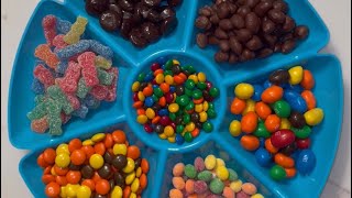 ASMR Candy Platter #asmr #platter #candy #shorts #short #reeses #glosette #m&ms #skittles #sourpatch