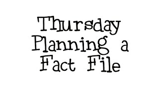 Thursday - Planning a Fact File WW2