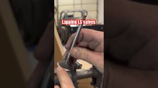 How to lap valves with a cordless drill LS Engine. #shorts