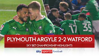 Andre Gray scores a late STUNNER against former side 😱 | Plymouth 2-2 Watford | EFL Highlights