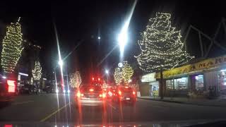 Christmas drive in Little ITALY, Hastings street, Burnaby, BC 2019