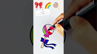 Kolay Lolipop Çizim Ve Boyama Videosu, Lolipop Nasıl Boyanır,  Şeker Çizim Ve Boyama #boyama #colors