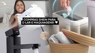 SHEIN HOME E MAKES: lixeira automática, torneira, maquiagens e mais NÃO FUI TAXADA - cupom Ailana15