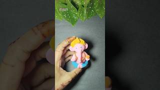 easy ganpati clay art 😍/ DIy clay ganpati bappa idol🤯#shorts #diy #clayart #ganeshchaturthi #ganpati