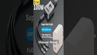 ZHIKE Kabel Pengisi Daya USB Tipe C Kabel Mikro 3 In 1  M300 pengisian  mecepat 6A 100W