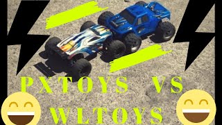 PXTOYS 9302 VS WLTOYS A979. autos rc 4x4 baratos, motor 380, vs 390.