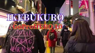 【4K】【ASMR】Night Walk IKEBUKURO Tokyo GoPro HERO 10