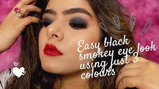 Easiest Classic Smokey Eye Look for Beginners using only 3 Colours||Wedding Guest Makeup