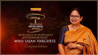 MINI SAJAN VARGHESE | Excellence in Hospitality Entrepreneurship