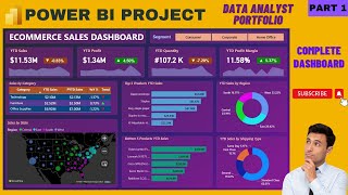 Power BI Project End to End | Data Analyst Project Portfolio (Part 1) | Dashboard | For Beginners