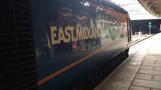 East Midlands trains power car 43064 leads ex 14:32 Nottingham to London with 43082