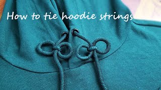 How to tie hoodie strings #SimpleAndEasy