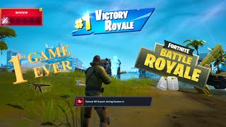 Playing Fortnite for first time | I won my first game ever | Fortnite Season 4 | Fortnite