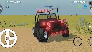 Indian vehicles simulator 3d Gameplay | landi jeep full modify | top car game ki video | full light