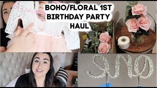 BABY GIRL BOHO FLORAL 1ST BIRTHDAY PARTY HAUL // PRODUCT LINKS  // Mama Approved