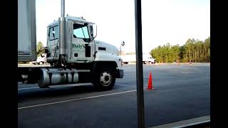 first time learning to back a truck up