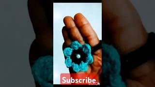 Easy croshet flowers hair ties, croshet patterns #youtubeshorts​