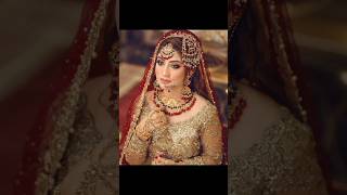 attractive beautiful bridal look #short #bird #viral #makeup #dress