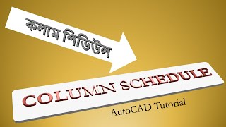 Column Schedule in AutoCAD