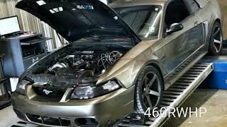 460RWHP BADASS BOOSTED 2V NEW EDGE MUSTANG FULL BOLT-ON & CAMS DYNO PLUS IDLE