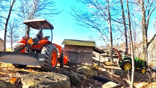 Dragging and Pushing a Building Through The Woods!