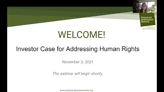 IEN Webinar: Investor Case for Addressing Human Rights