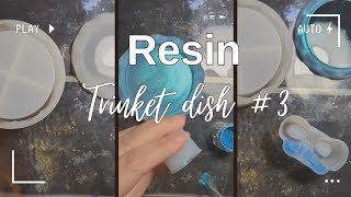 Resin Trinket Dish #3! Creating a beautiful set! #resin #craft #resinpouring #glitter #multichrome