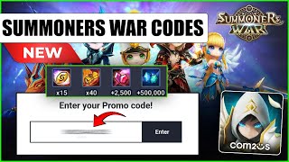 NEW SUMMONERS WAR CODES 2024 - VALID PROMO CODE SUMMONERS WAR SKY ARENA