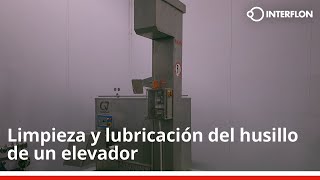 Limpieza y lubricación del husillo de un elevador