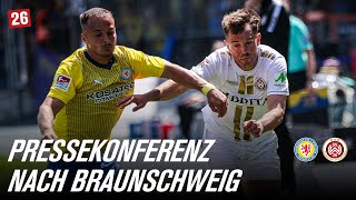 PRESSEKONFERENZ nach Eintracht Braunschweig vs. SV Wehen Wiesbaden I 2. Bundesliga I 33. Spieltag