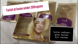 Salon like facial at home (lotus radiant gold facial kit review) #facial #skincare #lotusherbals